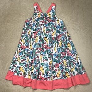 Gymboree Girls M (7/8) Bird And Flower Print Dress